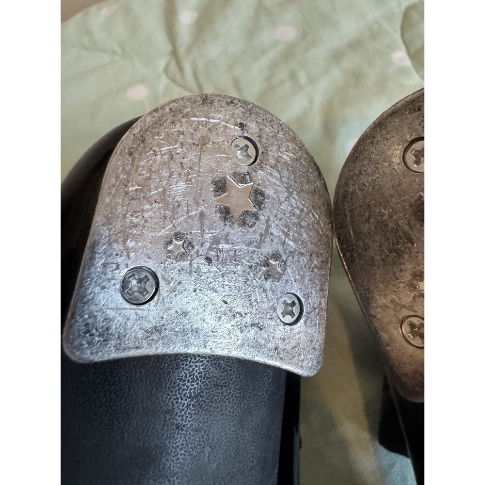 Danskin Black Patent Mary Jane Tap Dance Shoes w/ Tap Plates kids size 12 - Picture 9 of 13